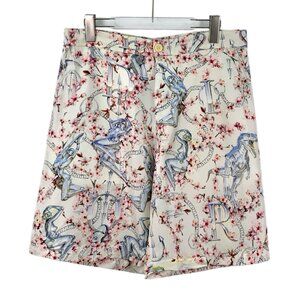 Dior × Hajime Sorayama collaboration casual silk shorts